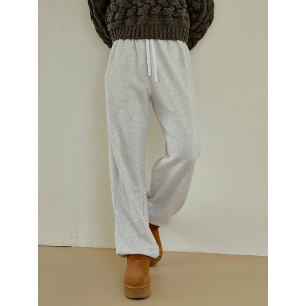 [리퍼브] Re_l logo warm sweat pants (gray)