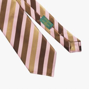 리베라노리베라노 넥타이 SILK TIE (STRIPE 6) SALMON PINK LID1M80007A39