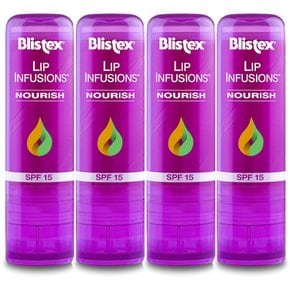 Blistex 블리스텍스 립밤 인퓨션 SPF15 너리쉬 3.7g 4팩