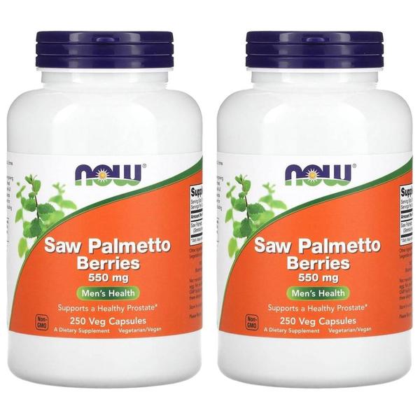 미국직구 NOW Foods 나우푸드 쏘팔메토 베리 550mg 250베지캡슐 2팩 Saw Palmetto Berries