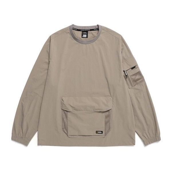 [여주점] N241MSW090 필드 캥거루 포켓 우븐 맨투맨 베이지