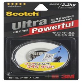 초강력 다용도 폼 양면테이프 UP213 24mm 산업안전 윤활 고정제 작업