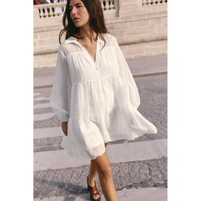 ZARA 패널 미니 원피스 에크루