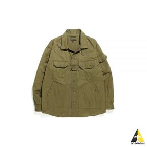 엔지니어드 가먼츠 Explorer Shirt Jacket - Olive PC Coated Cloth (22F1D