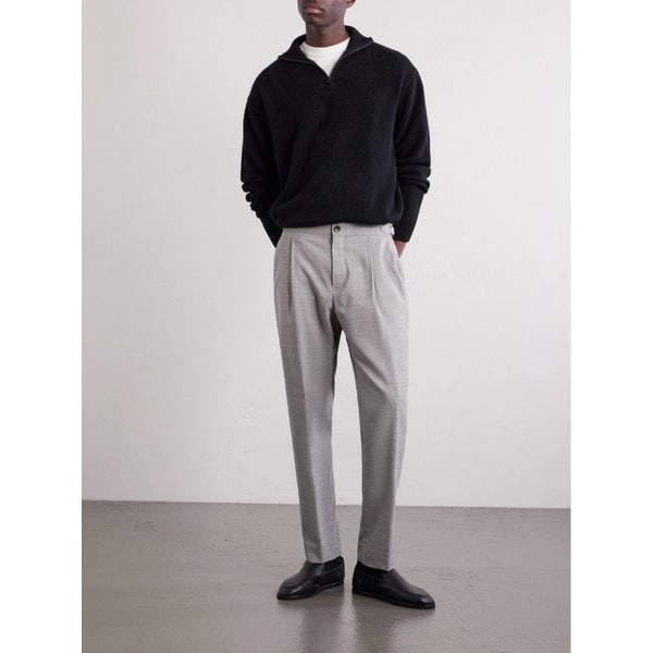 미스터 피 다니엘 테이퍼드 플리츠 울 플란넬 수트 팬츠 46376663162908952