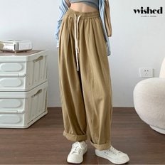 캐쥬얼 허리 밴딩 데일리 롱 팬츠 (WIBBPT016)