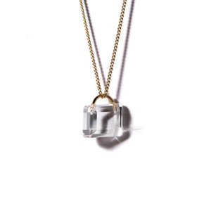 COLORLESS PADLOCK NECKLACE