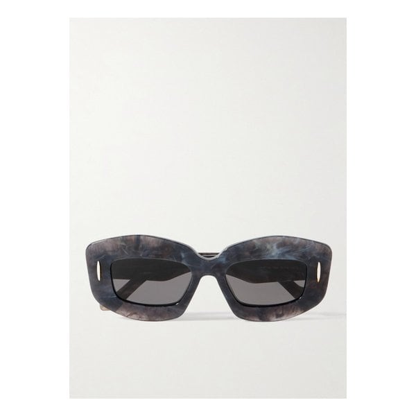 스크린 스퀘어 프레임 마블 아세테이트 선글라스 블랙 1647597349770278