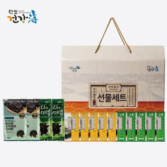  완도 대한물산 대한28호 선물세트 (조미구이곱창김5봉,두번구운곱...