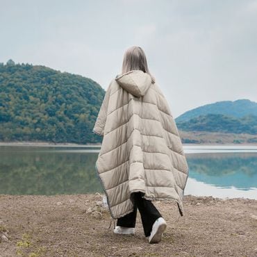 오너클랜 웜패딩 판초 겨울 담요 캠핑 이불 패딩 망토 블랭킷