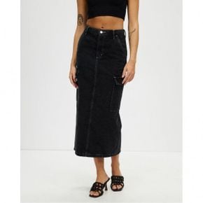 4378841 Lee Cargo Midi Throwback Skirt - Black