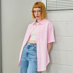 UNISEX 베이직 옥스포드 하프 셔츠 [PINK] / SBD2U03003-WOMAN