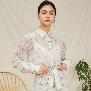 [와이제이] FIANCE RIBBON BLOUSE_PEACH