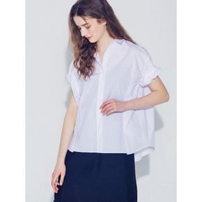 Sleeve Roll-up Blouse_Ivory