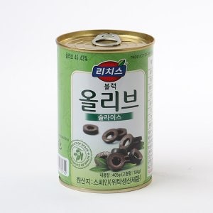 글로벌푸드 리치스 슬라이스 블랙올리브 405g