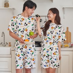 남녀공용 홈웨어 반팔 세트 커플 잠옷 PAP29702