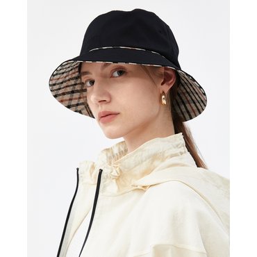 닥스 [24SS] [D-HAT] 블랙 라인배색 면 버킷햇(벙거지) DLHE4B105BK