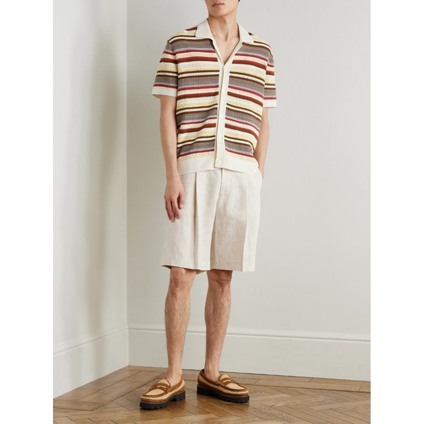 NN.07 Kay 1454 스트레이트 레그 플리츠 리넨 쇼츠 46376663163055515