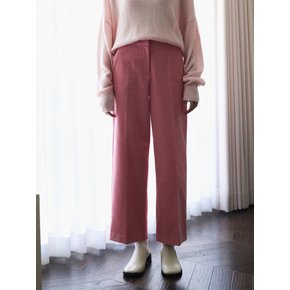 Vivid corduroy wide pants - pink