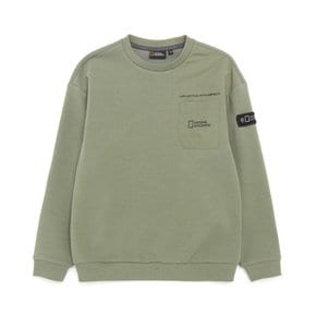 K223USW210 WOVEN MIX 맨투맨 GKHAKI