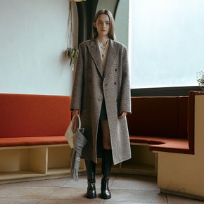 HANDMADE WOOL DOUBLE COAT BROWN