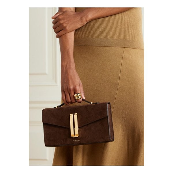 드멜리어 더 벤쿠버 스웨이드 클러치 다크 브라운 1647597357778882