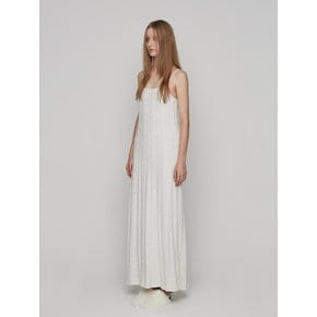 CABLE KNIT DRESS [IVORY]