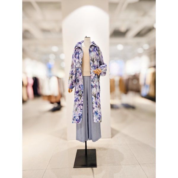 [파주점] [더아이잗컬렉션]나일론 시스루 프린트 후드 롱 아우터 CR5A0TC311