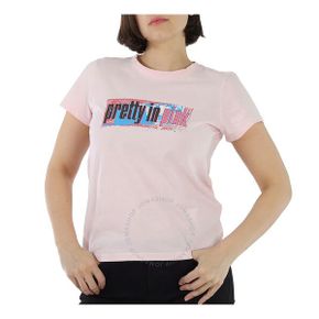 Pretty 핑크 X 핑크 티셔츠 사이즈 미디움 여성 C6000001-680