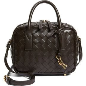 우먼 Bottega Veneta 미니 Bauletto 인트레치아토 램스킨 레더 핸드백 Fondant/ Brass 7846723