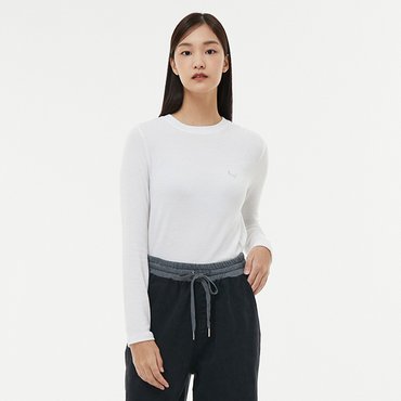 LAP [made by LAP] 라운드 자수 긴팔 티셔츠 AP3CT870