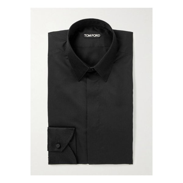 서지 코튼 실크 혼방 셔츠 블랙 46376663162903391