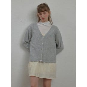 COTTON LOGO CARDIGAN(GR)