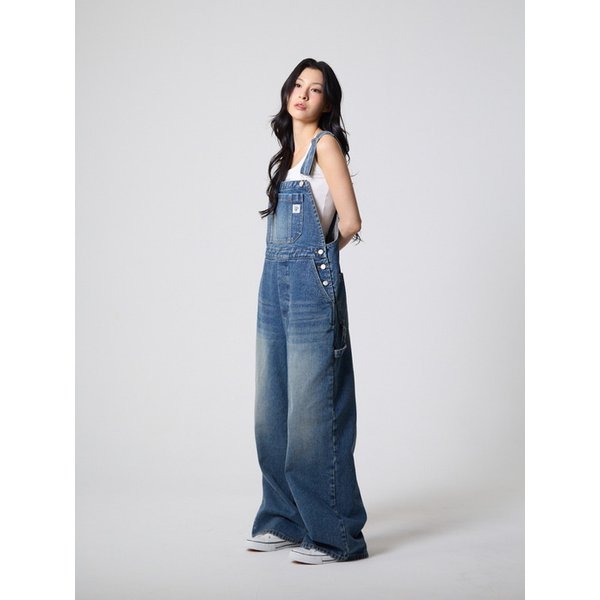 오버롤 미디엄 샌드 블루_Sandwashing Overall Medium Blue