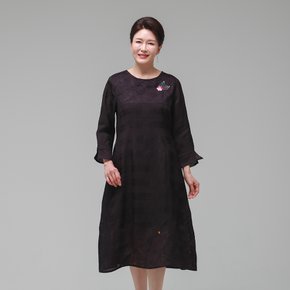 더하랑 자연드리 여름 인견 원피스 보라
