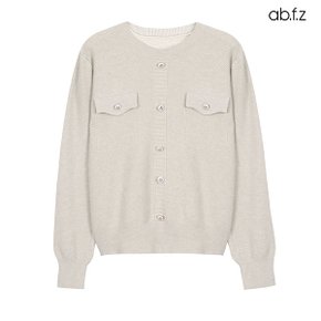 [ab.f.z/신상] 버튼 장식 디테일 라운드넥 니트 (AFZ1MW36A)
