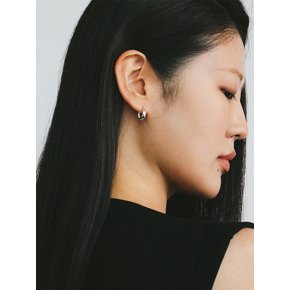 SILVER 925 LUNA 원터치 링 귀걸이_실버 [4 SIZE]