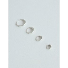 SILVER 925 LUNA 원터치 링 귀걸이_실버 [4 SIZE]