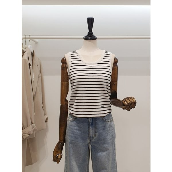 [파주점] 쥬크 주크 스트라이프 민소매 니트 풀오버 V262KSK941