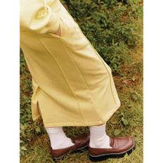 [정상가119,000원] [lepo] HLine Sweat Skirt  Banana Yellow (WE1X40C12E)