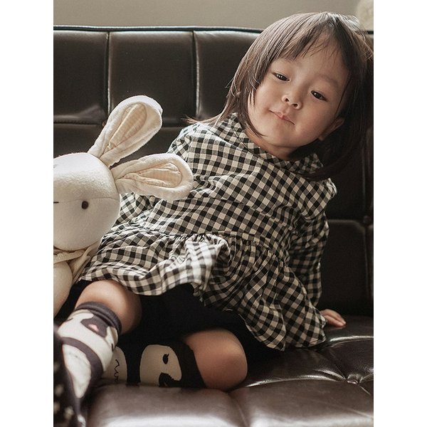 가끔은 인형같이 - 아기 체크 블라우스