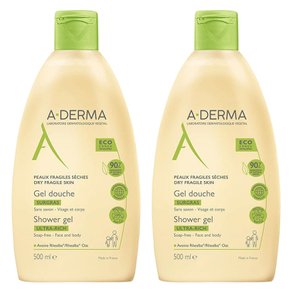 A-DERMA 아더마 울트라 리치 페이스 앤 바디 샤워젤 500ml 2개