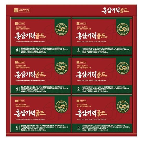 [택배][종근당건강] 홍삼기력골드 1,500ml (50ml x 5포 x 6입)