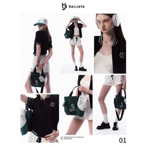 BP0MWGC506 컬러배색 자수포인트 여성 하프캡