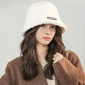 여자 밍크 퍼 벙거지 모자 겨울 방한 버킷햇 (S11766946)