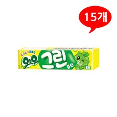 (7208710) 와우 풍선껌 그린 탱글포도 21gx15개