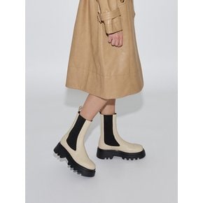 Lucas Chelsea Mid Boots Cream