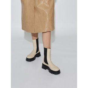Lucas Chelsea Mid Boots Cream