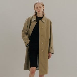 blank03 [블랭크03] classic half trench coat (olive beige)