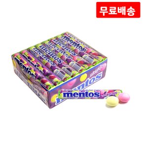 멘토스 믹스그레이프 37.5g 24입 X 1 민트 캔디 사탕 간식 과자